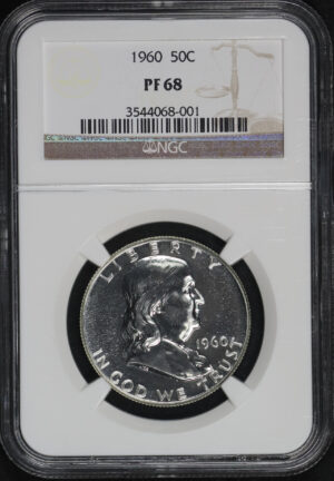 Obverse of this 1960 Franklin Half Dollar NGC PF-68
