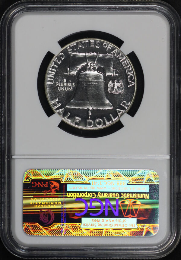 Reverse of this 1960 Franklin Half Dollar NGC PF-68