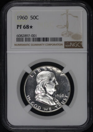 Obverse of this 1960 Franklin Half Dollar NGC PF-68*