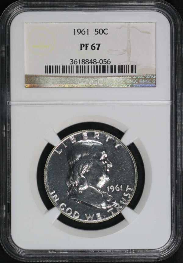 Obverse of this 1961 Franklin Half Dollar NGC PF-67