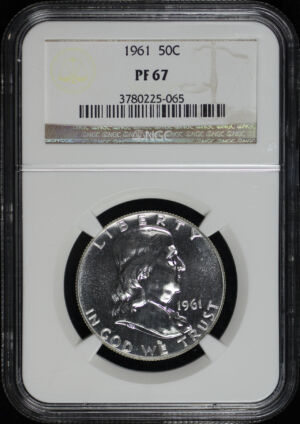 Obverse of this 1961 Franklin Half Dollar NGC PF-67