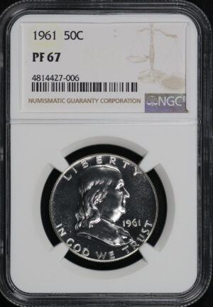 Obverse of this 1961 Franklin Half Dollar NGC PF-67
