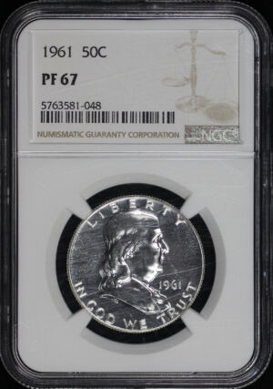Obverse of this 1961 Franklin Half Dollar NGC PF-67