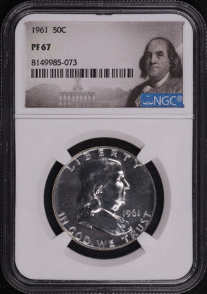 Obverse of this 1961 Franklin Half Dollar NGC PF-67