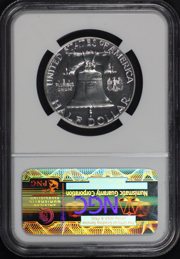 Reverse of this 1963 Franklin Half Dollar NGC PF-67
