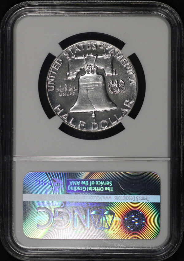 Reverse of this 1963 Franklin Half Dollar NGC PF-67