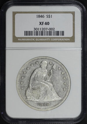 Obverse of this 1846 Liberty Seated Dollar NGC XF-40