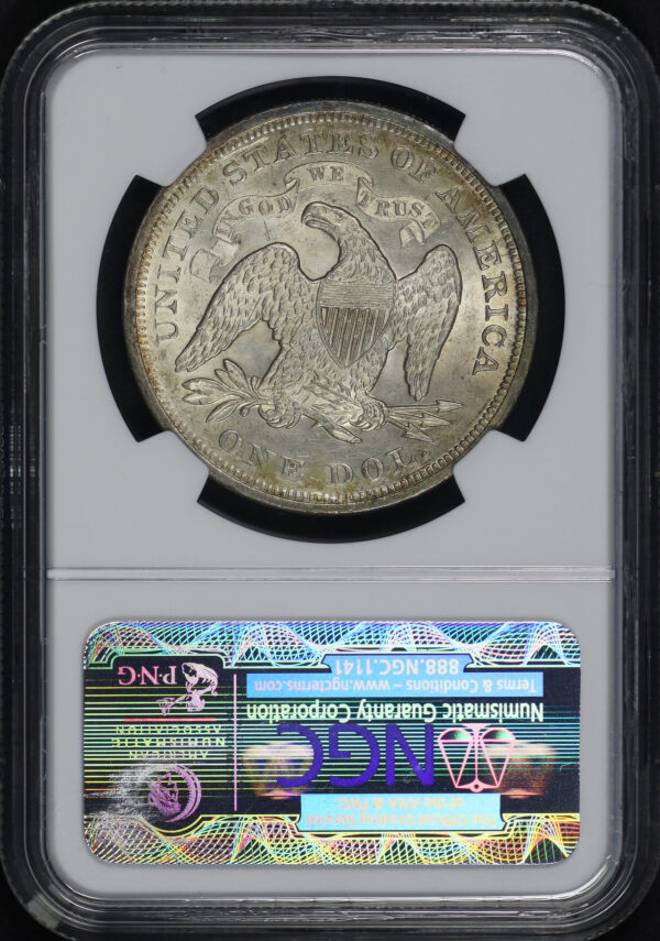 Reverse of this 1871 Liberty Seated Dollar NGC MS-61