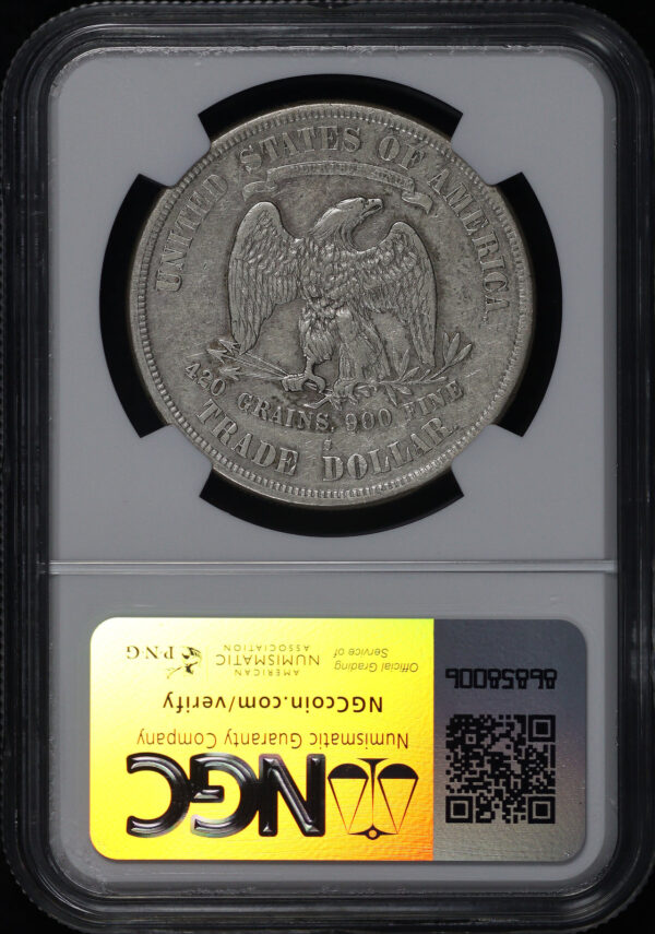Reverse of this 1874-S Trade Dollar NGC XF-40