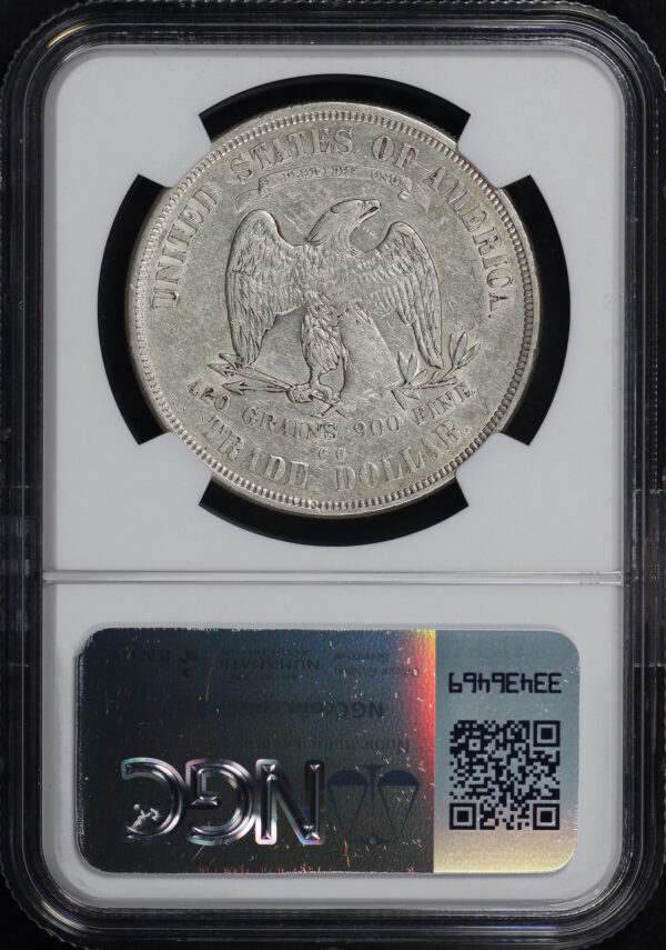 Reverse of this 1875-CC Trade Dollar NGC XF-45
