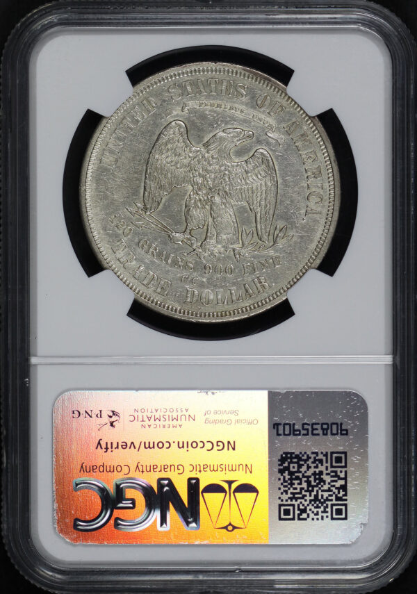 Reverse of this 1875-CC Trade Dollar NGC AU-55