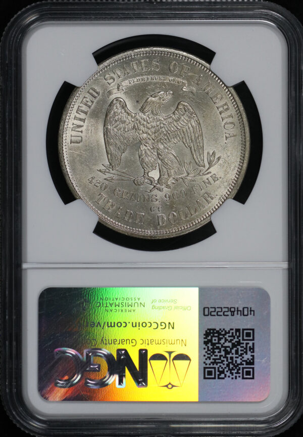 Reverse of this 1875-CC Trade Dollar NGC MS-61