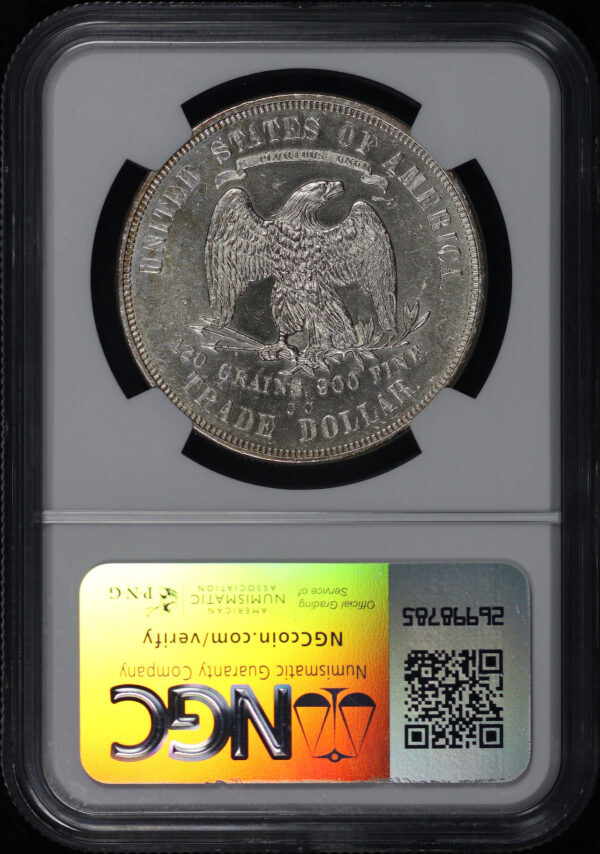 Reverse of this 1875-CC Trade Dollar NGC MS-61