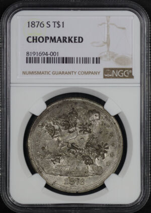 Obverse of this 1876-S Trade Dollar NGC Chopmarked