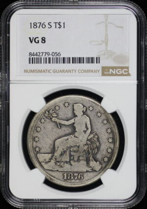 Obverse of this 1876-S Trade Dollar NGC VG-8