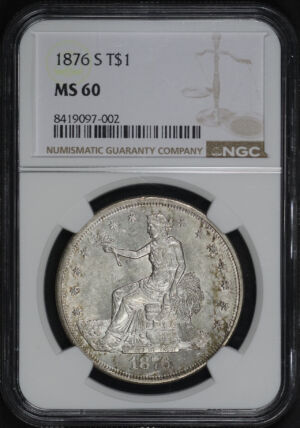 Obverse of this 1876-S Trade Dollar NGC MS-60