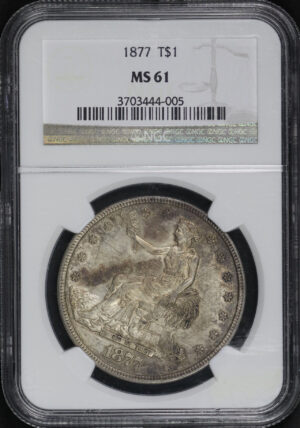 Obverse of this 1877 Trade Dollar NGC MS-61