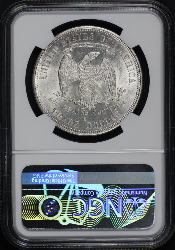 Reverse of this 1877-S Trade Dollar NGC MS-63