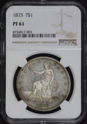 Obverse of this 1873 Trade Dollar NGC PF-61