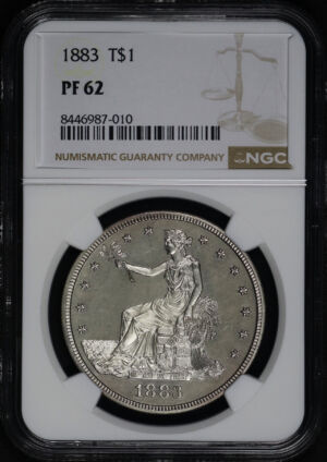 Obverse of this 1883 Trade Dollar NGC PF-62