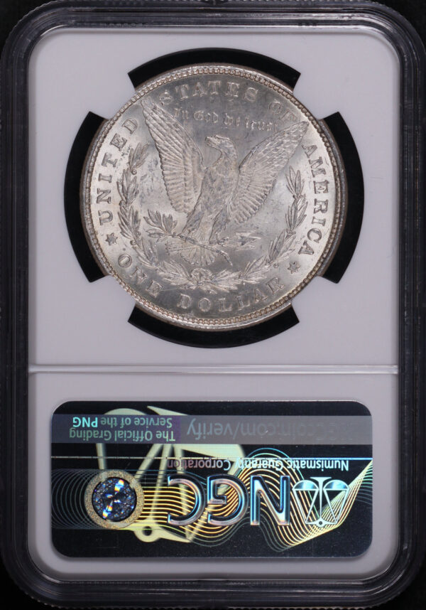 Reverse of this 1878 8TF Morgan Dollar NGC MS-62