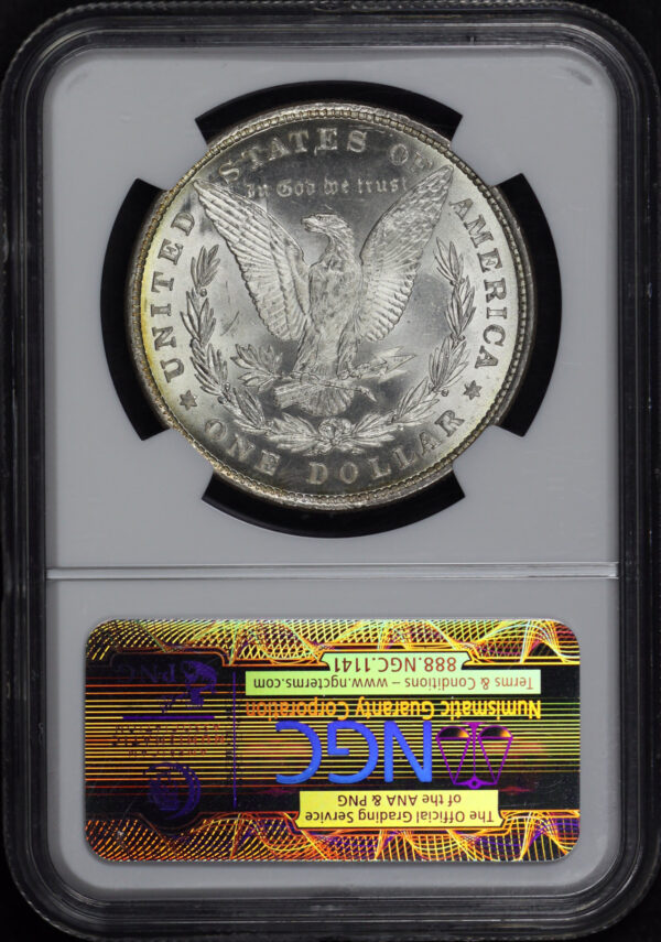 Reverse of this 1878 8TF Morgan Dollar NGC MS-63