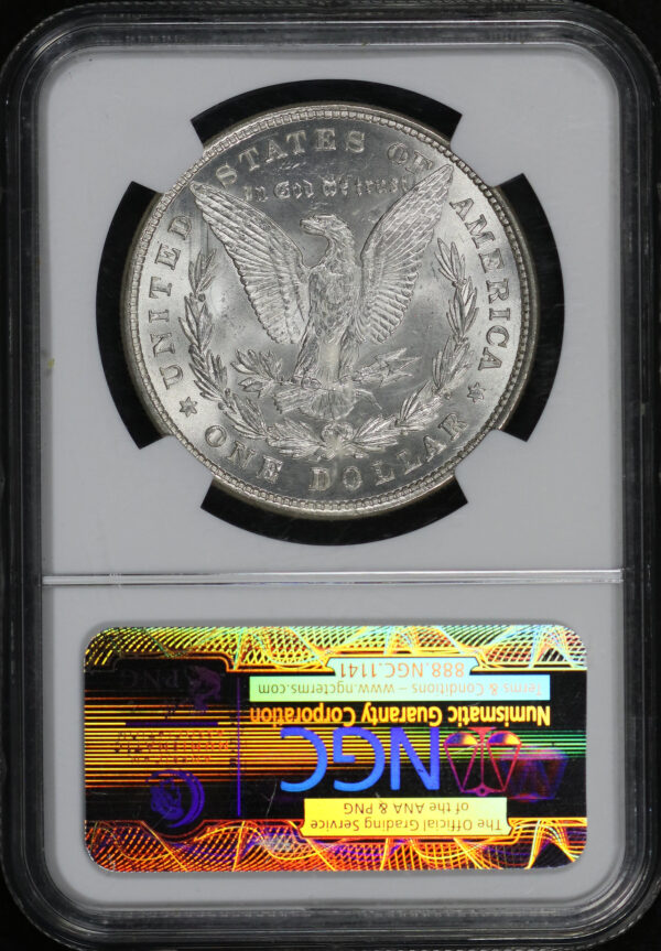 Reverse of this 1878 8tf Morgan Dollar NGC MS-63