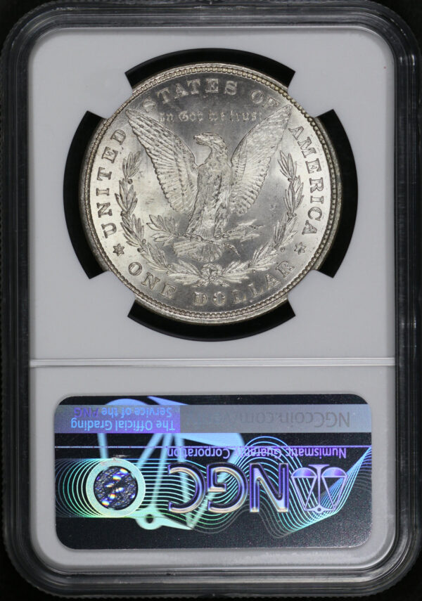 Reverse of this 1878 8TF Morgan Dollar NGC MS-63