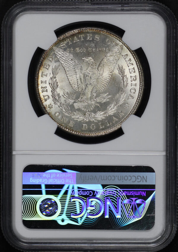 Reverse of this 1878 8TF Morgan Dollar NGC MS-63