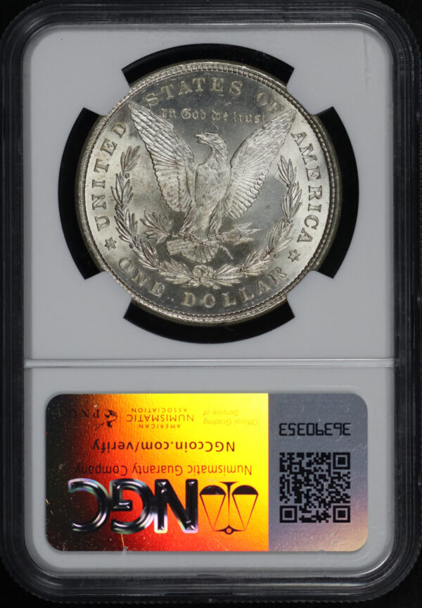 Reverse of this 1878 8TF Morgan Dollar NGC MS-63