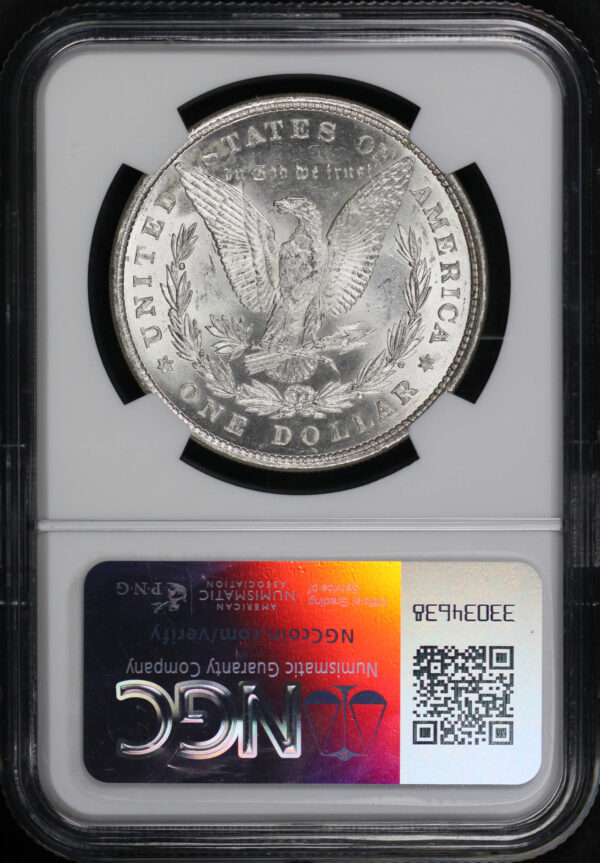 Reverse of this 1878 8TF Morgan Dollar NGC MS-63