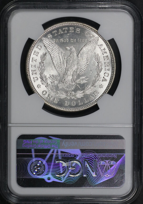 Reverse of this 1878 8TF Morgan Dollar NGC MS-63★