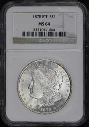 Obverse of this 1878 8TF Morgan Dollar NGC MS-64