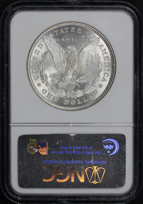 Reverse of this 1878 8TF Morgan Dollar NGC MS-65