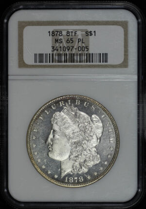 Obverse of this 1878 8TF Morgan Dollar NGC MS-65 PL