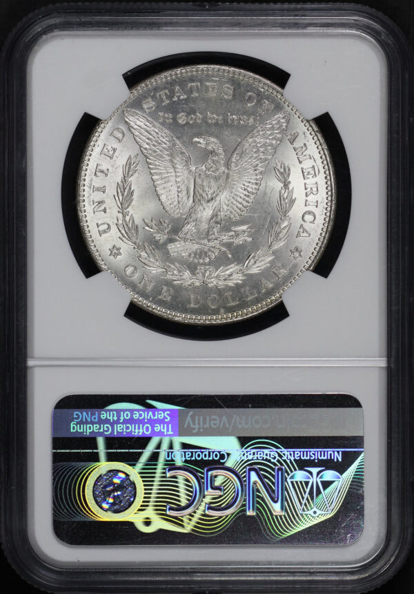 Reverse of this 1878 7TF Morgan Dollar NGC MS-62