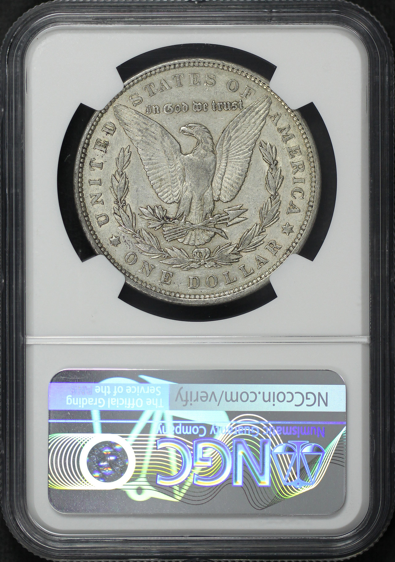 Reverse of this 1878 7TF Reverse of 1879 Morgan Dollar NGC AU-50