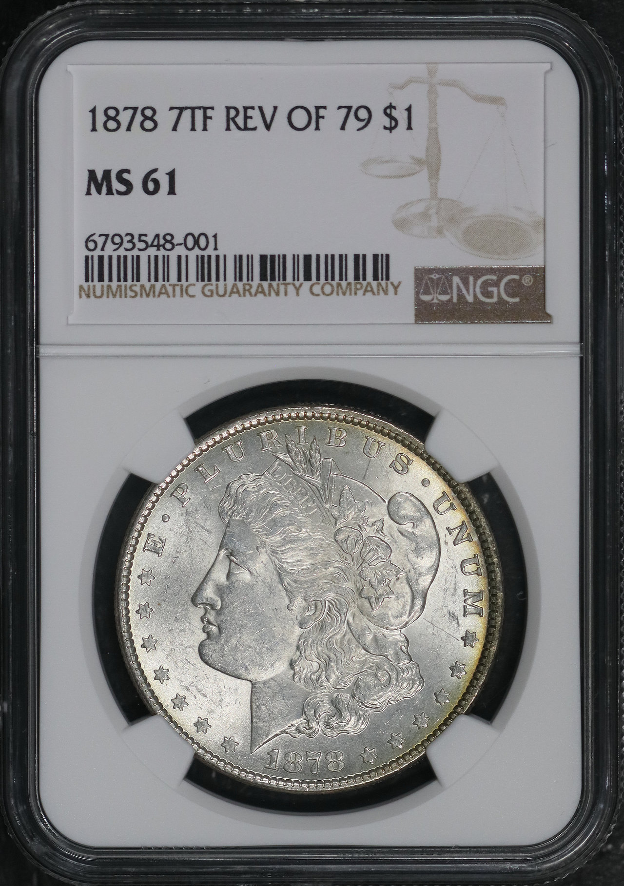 1878 7TF Morgan Dollar Reverse of 1879 NGC MS-61 | Northern Nevada Coin