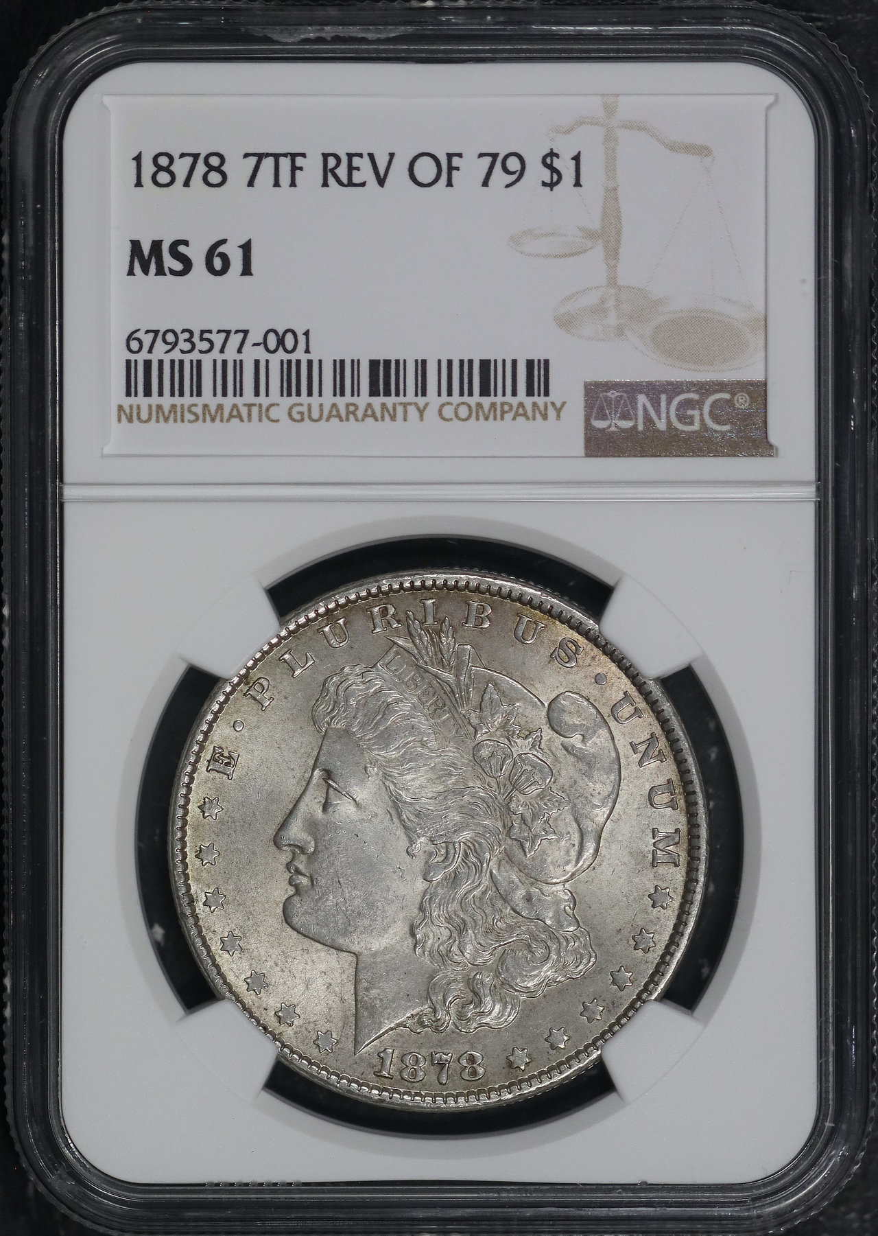 1878 7TF Morgan Dollar Reverse of 1879 NGC MS-61 | Northern Nevada Coin