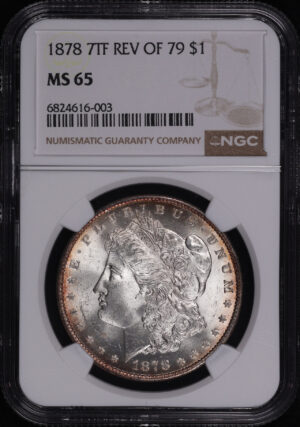 Obverse of this 1878 7TF Reverse Of 1879 Morgan Dollar NGC MS-65