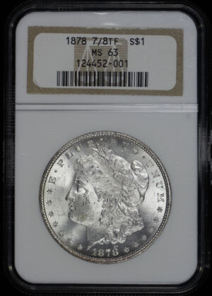 Obverse of this 1878 7/8TF Strong Morgan Dollar NGC MS-63