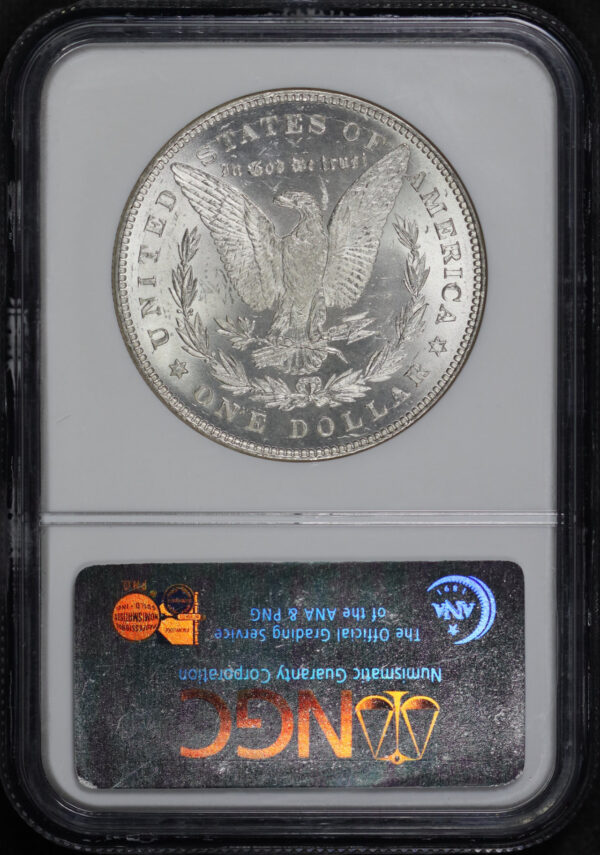 Reverse of this 1878 Morgan Dollar 7/8TF Strong NGC MS-63
