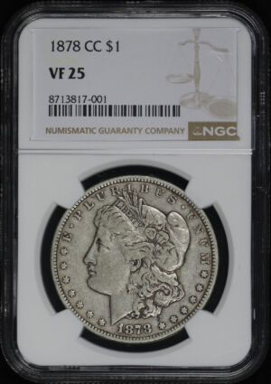 Obverse of this 1878-CC Morgan Dollar NGC VF-25