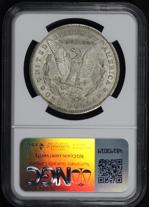 Reverse of this 1878-CC Morgan Dollar NGC AU-55