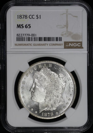 Obverse of this 1878-CC Morgan Dollar NGC MS-65