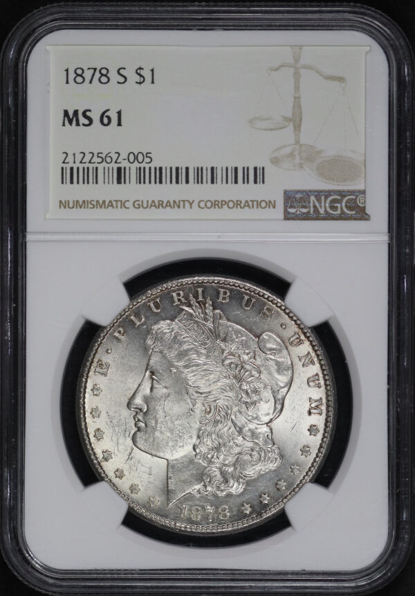 Obverse of this 1878-S Morgan Dollar NGC MS-61