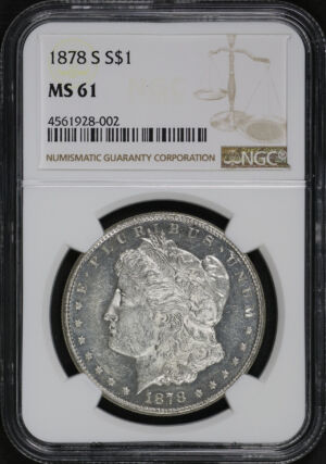 Obverse of this 1878-S Morgan Dollar NGC MS-61