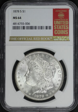 Obverse of this 1878-S Morgan Dollar NGC MS-64
