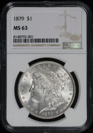 Obverse of this 1879 Morgan Dollar NGC MS-63