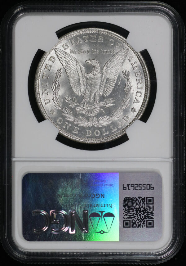 Reverse of this 1879 Morgan Dollar NGC MS-63